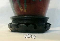 Pair of Vintage Japanese Cloisonne Enamel Vases -Excellent Condition