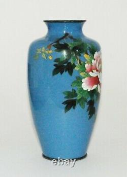 Pristine Japanese Cloisonne Enamel Vase by the Leading Artist Hayashi Kihyoe