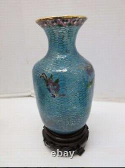 RARE COMPLETE SET Japanese Antique Plique a Jour Cloisonne Vases and bowl