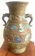 Rare Antique Bronze Japanese Cloisonne Inlay Vase With Zodiac Animals