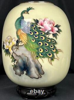 Rare Antique 10 Meiji Era Shobido Cloydon Golden Era Japanese Cloisonne Vase