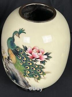 Rare Antique 10 Meiji Era Shobido Cloydon Golden Era Japanese Cloisonne Vase