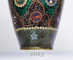 Rare Antique 19th C Japanese Enamel Cloisonné Meiji Period Small Vase 5