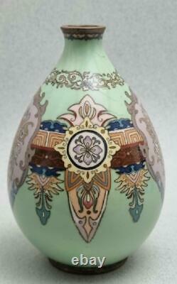 Rare Antique Japanese 19th Century Cloisonne Vase Early Meiji Period