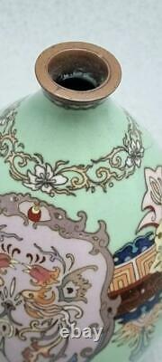Rare Antique Japanese 19th Century Cloisonne Vase Early Meiji Period