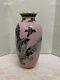 Rare Find! Antique Pink Japanese Meiji Cloisonne Vase Exc. Condition