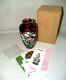 Rare Japanese Ando Cloisonne Pigeon Blood Red Vase With Original Box And Papers