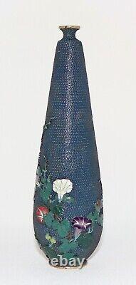 Rare Japanese Cloisonne Enamel Vase Signed by Hayashi Hachizaemon