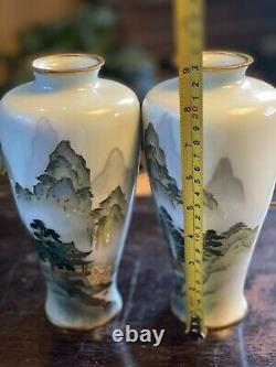 Rare Japanese Goldtone Wire Porcelain Cloisonné Meiji Vase Mountainview Wireless