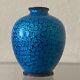 Rare Japanese Meiji Period Vase Signed Gonda Hirosuke Electric Blue Floral