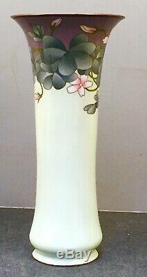 Rare Japanese Meiji Silver Wire & Wireless Cloisonne Vase