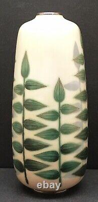 Rare Japanese Meiji Silver Wire & Wireless Cloisonne Vase By Gonda