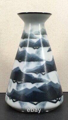 Rare Japanese Meiji Silver Wire & Wireless Cloisonne Vase by Gonda