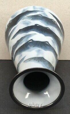 Rare Japanese Meiji Silver Wire & Wireless Cloisonne Vase by Gonda