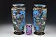 Rare Monumental Japanese Cloisonne Vases With Figures Meiji Period