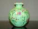 Rare Painted Celadon Green Chinese Porcelain Pomegranate Vase Japanese/cloisonne