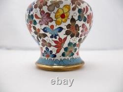Rare Signed Mille Fleur Japanese Cloisonne Vase Flower Oriental Enamel Vase