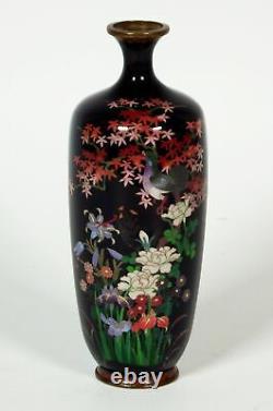 Signed Hayashi Chuzo Fine Japanese Meiji Cloisonne Vase
