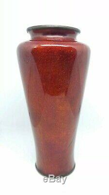 Signed jin bari japanese cloisonne vase. Amazing condition