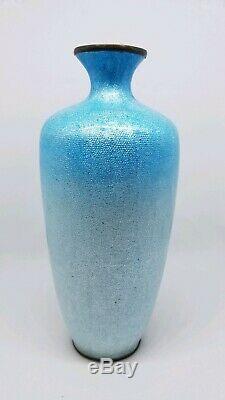 Signed jin bari japanese cloisonne vase. Rare perfect condition