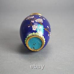 Six Miniature Antique Japanese Meiji Cloisonne Enameled Flower Vases C1920