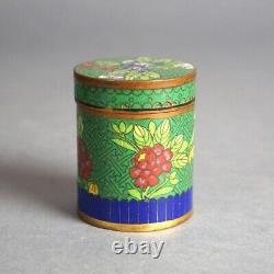 Six Miniature Antique Japanese Meiji Cloisonne Enameled Flower Vases C1920