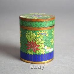 Six Miniature Antique Japanese Meiji Cloisonne Enameled Flower Vases C1920