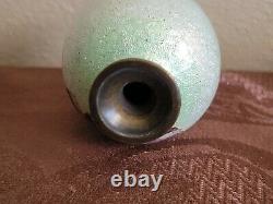 Small Antique Japanese Ginbari Cloisonne Vase Beautiful Silver Gold