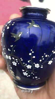 Small Japanese Vase Cloisonné Enemal 3 1/2