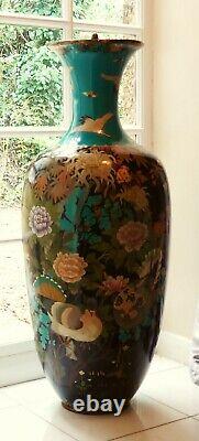 Statuesque Meiji Shippo/cloisonné Vase, Amazing Holocaust/kristallnacht Survivor