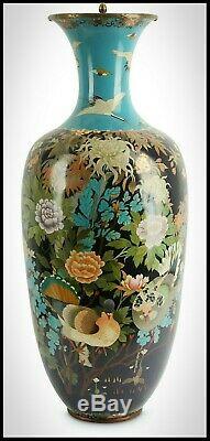 Statuesque Meiji Shippo/cloisonné Vase, Amazing Holocaust/kristallnacht Survivor