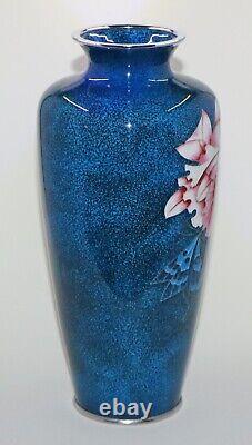 Striking Japanese Cloisonne Enamel Vase by Ota Hiroaki