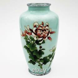 Stunning 20th Century JAPANESE PALE BLUE CLOISONNE VASE ANDO MARK 6 Inches