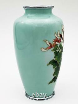 Stunning 20th Century JAPANESE PALE BLUE CLOISONNE VASE ANDO MARK 6 Inches