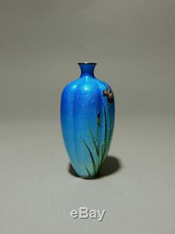 Stunning Antique Japanese cloisonne Gintai Jippo vase