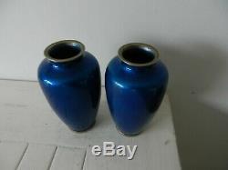Superb pair japanese meiji cloisonne vases