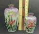Two Unsigned Japanese Cloisonne Ginbari Vases 3.25 & 2.25