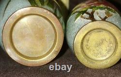 Two Unsigned JAPANESE Cloisonne Ginbari Vases 3.25 & 2.25