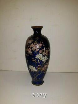Unusual Antique Japanese Cloisonne Vase As-is