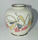 Unusual Japanese Cloisonne Enamel Vase With Abstract Butterfly Design