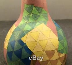 Unusual Japanese Taisho Art Deco Style Cloisonne Vase