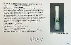 Unusual Matte Finished Japanese Cloisonne Vase Signed by Artist PIB