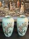Vintage Japanese Ginbari Enamel Vases (pair)