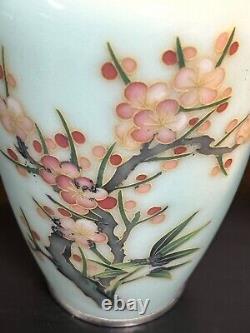 VINTAGE JAPANESE Ginbari Enamel Vases (PAIR)