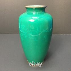 VTG Ando Emerald Green Floral Wireless Japanese Cloisonne' Vase
