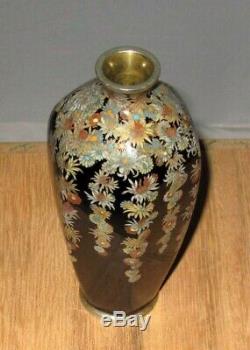 Very Fine Elegant Japanese Millefleur Cloisonne Enamel Vase Hayashi