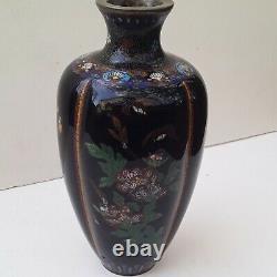 Very Fine Japanese Cloisonne Gourd Panel Vase Meiji Period