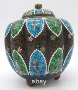 Very Pretty Large Japanese Ginger Jar 19th Century Multi Techniques Of Cloisonne
