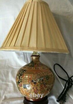Vintage 16 CLOISONNE VASE LAMP- PORCELAIN CHINESE/JAPANESE ASIAN ORIENTAL EUC