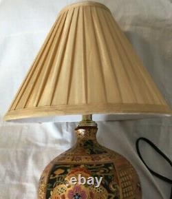 Vintage 16 CLOISONNE VASE LAMP- PORCELAIN CHINESE/JAPANESE ASIAN ORIENTAL EUC